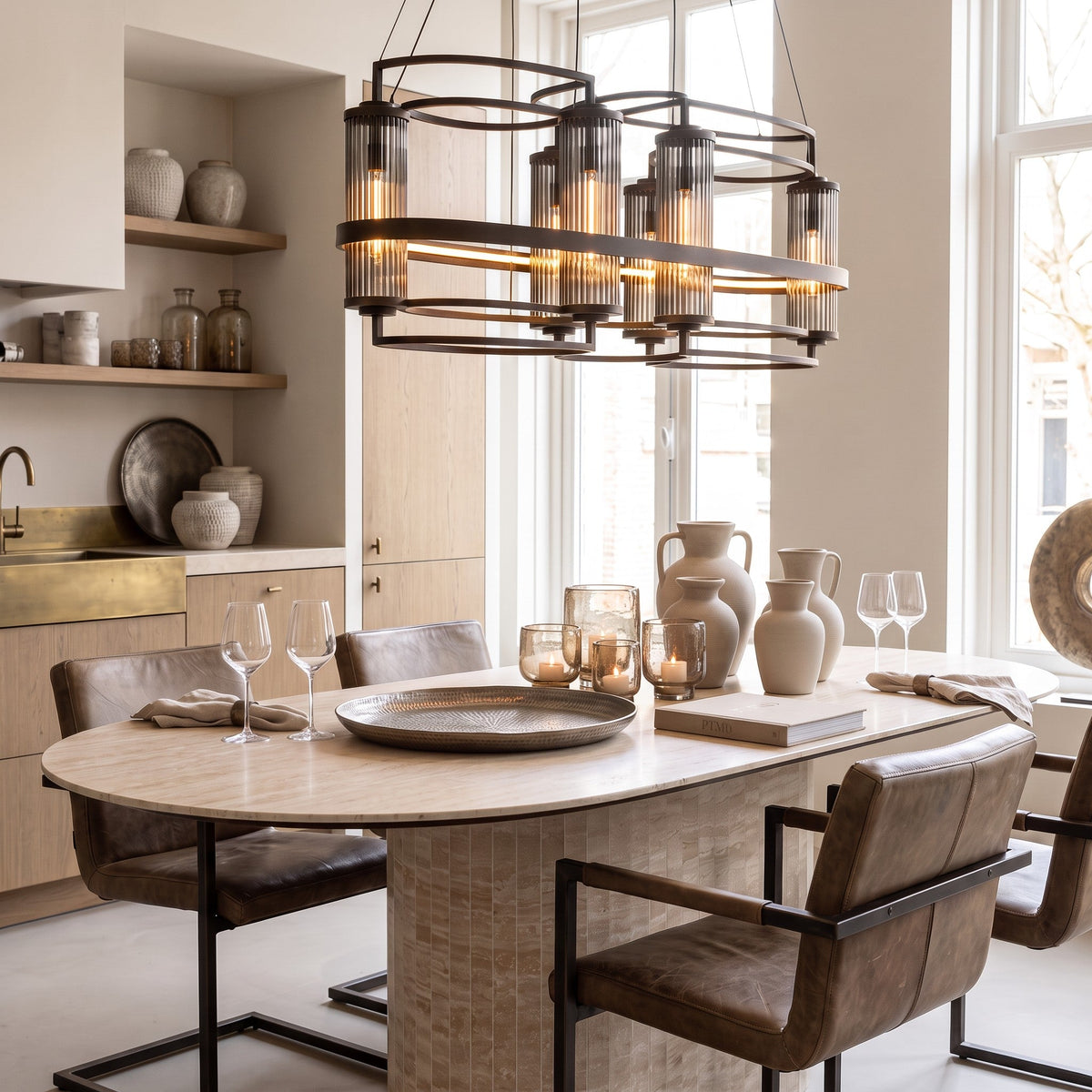 Pole to Pole | Dubrovnik Eettafel | Travertin Beige / 220x100 cm - Pole to Pole - Woonboutique