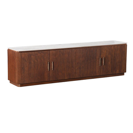 Pole to Pole Urban Chique TV-Meubel | Keramisch Marmer & Walnoot - POLE TO POLE - Woonboutique