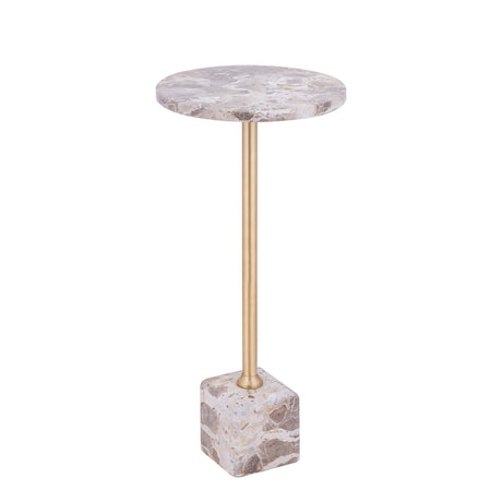 PTMD | Ebe Bijzettafel | Beige Marmeren Voet Hoog - PTMD - Woonboutique