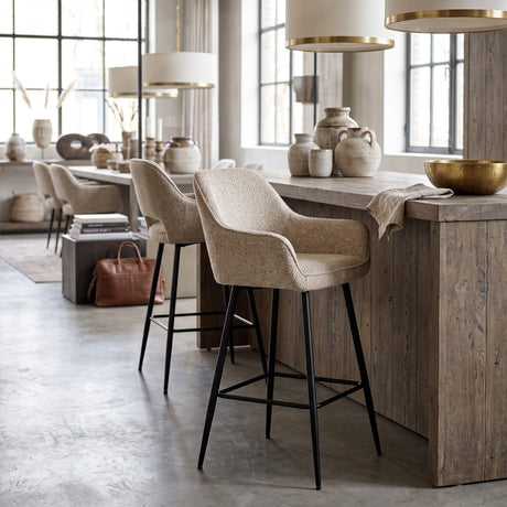 PTMD | Fallon Barkruk | Taupe / Set van 2 - PTMD - Woonboutique