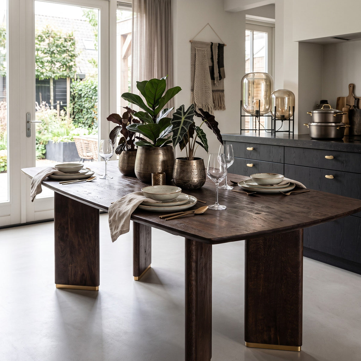 PTMD | Liber Eettafel | Brown Mango / 240x100 cm - PTMD - Woonboutique