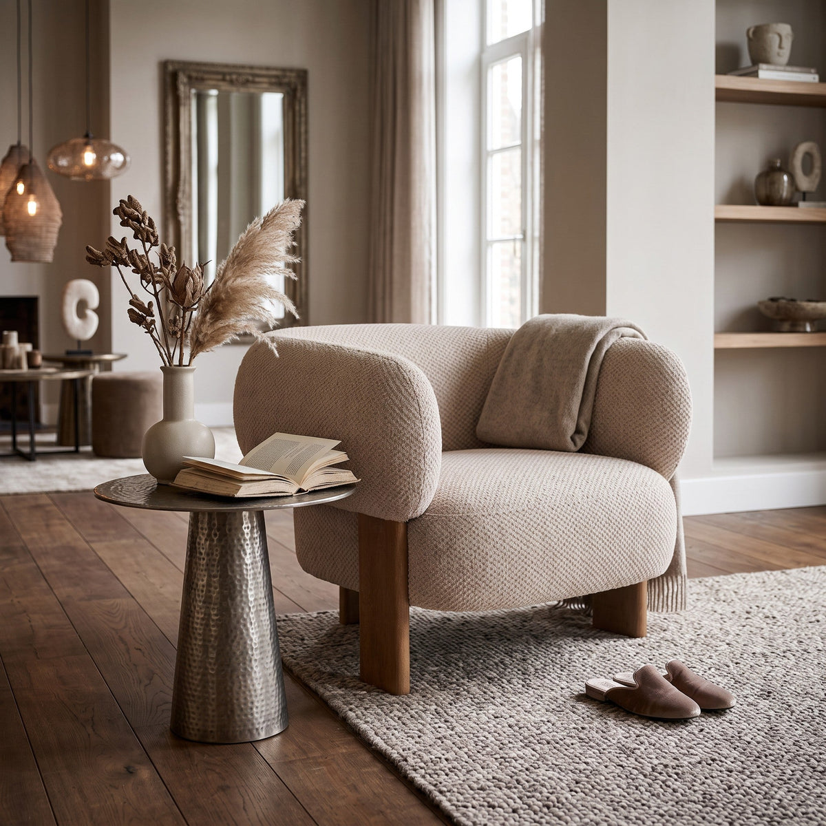 PTMD | Nomy Fauteuil | Cream - PTMD - Woonboutique