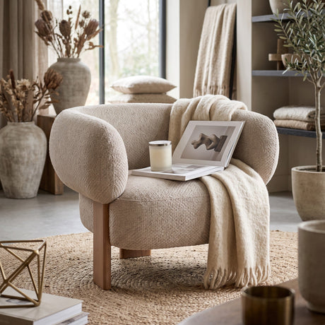 PTMD | Nomy Fauteuil | Taupe - PTMD - Woonboutique