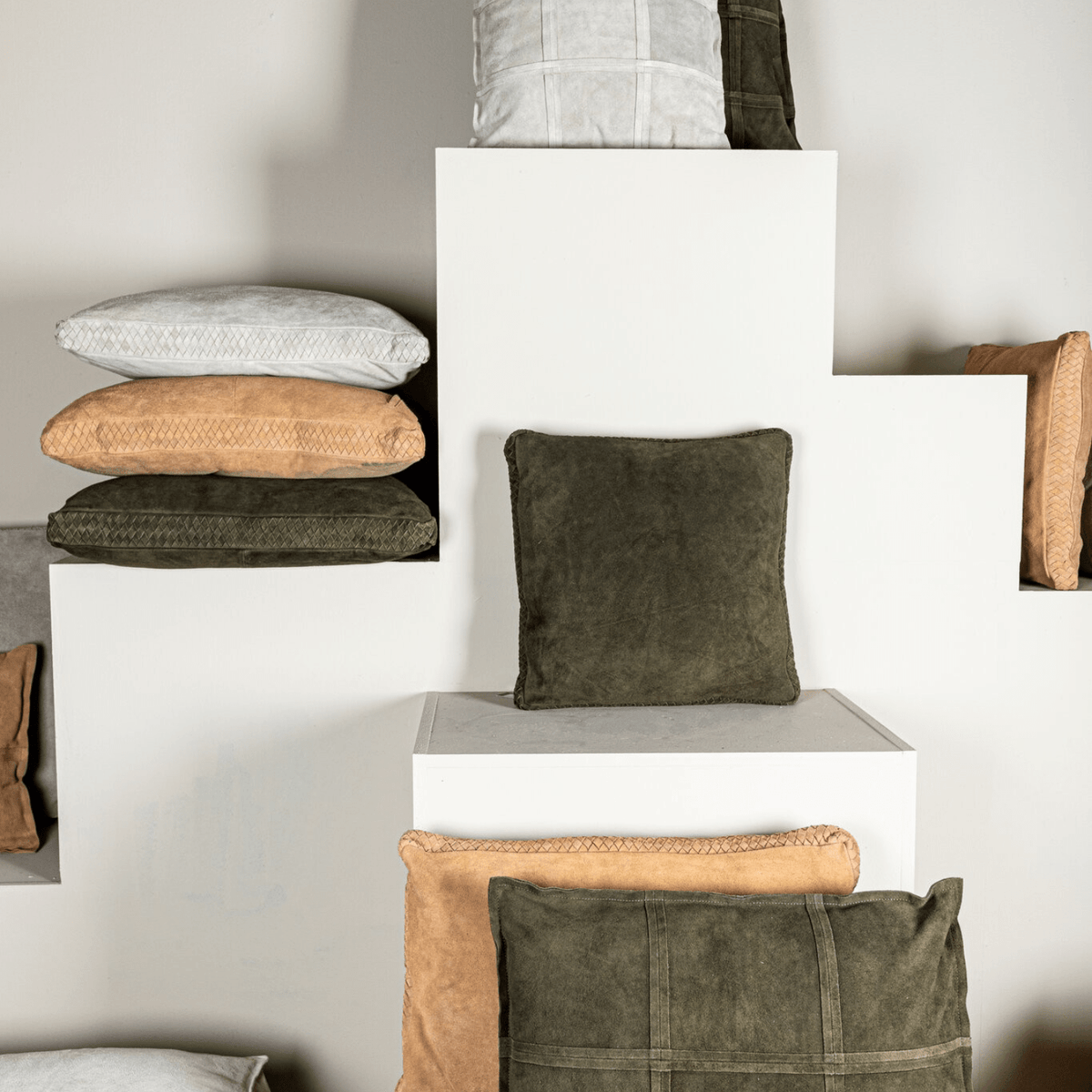 PTMD | Suky Sierkussens Groen L / Set van 2 - PTMD - Woonboutique