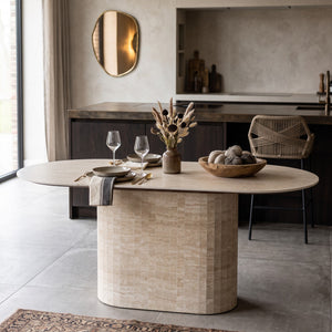 Pole to Pole | Dubrovnik Eettafel | Travertin Beige / 220x100 cm - Pole to Pole - Woonboutique