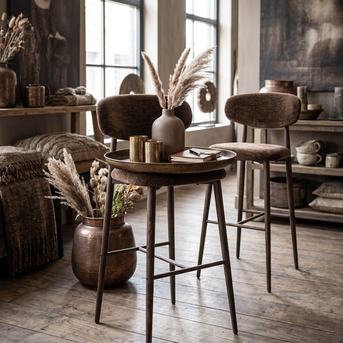 Pole to Pole | Japandi Barkruk | Umber / Set van 2 - Pole to Pole - Woonboutique