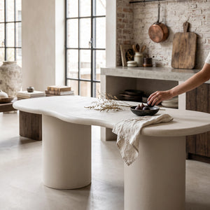 Pole to Pole | Scandi Eettafel | Microcement Naturel / 220x110 cm - Pole to Pole - Woonboutique