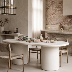 Pole to Pole | Scandi Eettafel | Microcement Naturel / 220x110 cm - Pole to Pole - Woonboutique