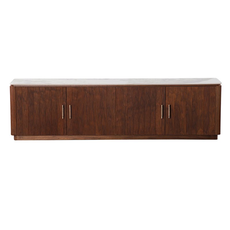 Pole to Pole Urban Chique TV-Meubel | Keramisch Marmer & Walnoot - POLE TO POLE - Woonboutique