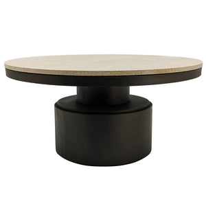 PTMD | Bregt Salontafel | Beige Marmer Rond Hoog - PTMD - Woonboutique