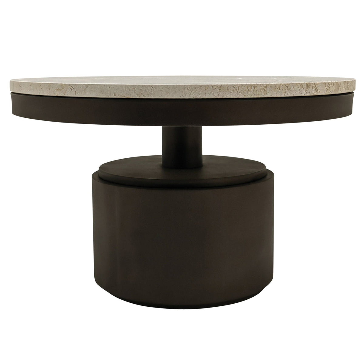 PTMD | Bregt Salontafel | Beige Marmer Rond Laag - PTMD - Woonboutique