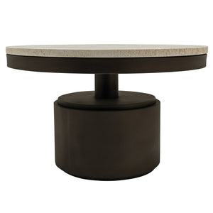 PTMD | Bregt Salontafel | Beige Marmer Rond Laag - PTMD - Woonboutique