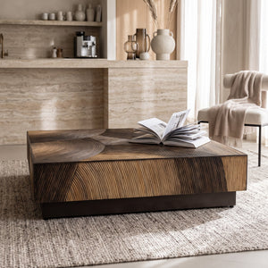PTMD | Casablanca Salontafel | Bruin Vierkant met Afgeronde Hoeken - PTMD - Woonboutique