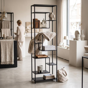 PTMD Duana Kast Hoog | Zwart IJzer - PTMD - Woonboutique