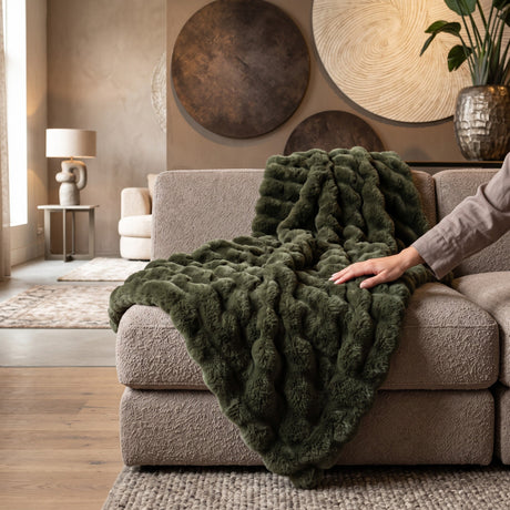 PTMD | Dunae Plaid Mosgroen L - PTMD - Woonboutique
