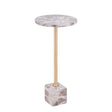 PTMD | Ebe Bijzettafel | Beige Marmeren Voet Hoog - PTMD - Woonboutique