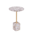 PTMD | Ebe Bijzettafel | Beige Marmeren Voet Laag - PTMD - Woonboutique
