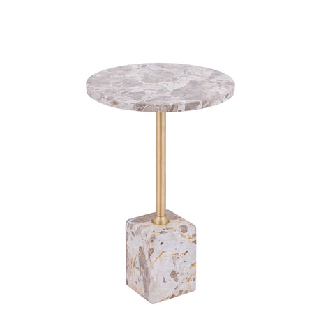 PTMD | Ebe Bijzettafel | Beige Marmeren Voet Laag - PTMD - Woonboutique