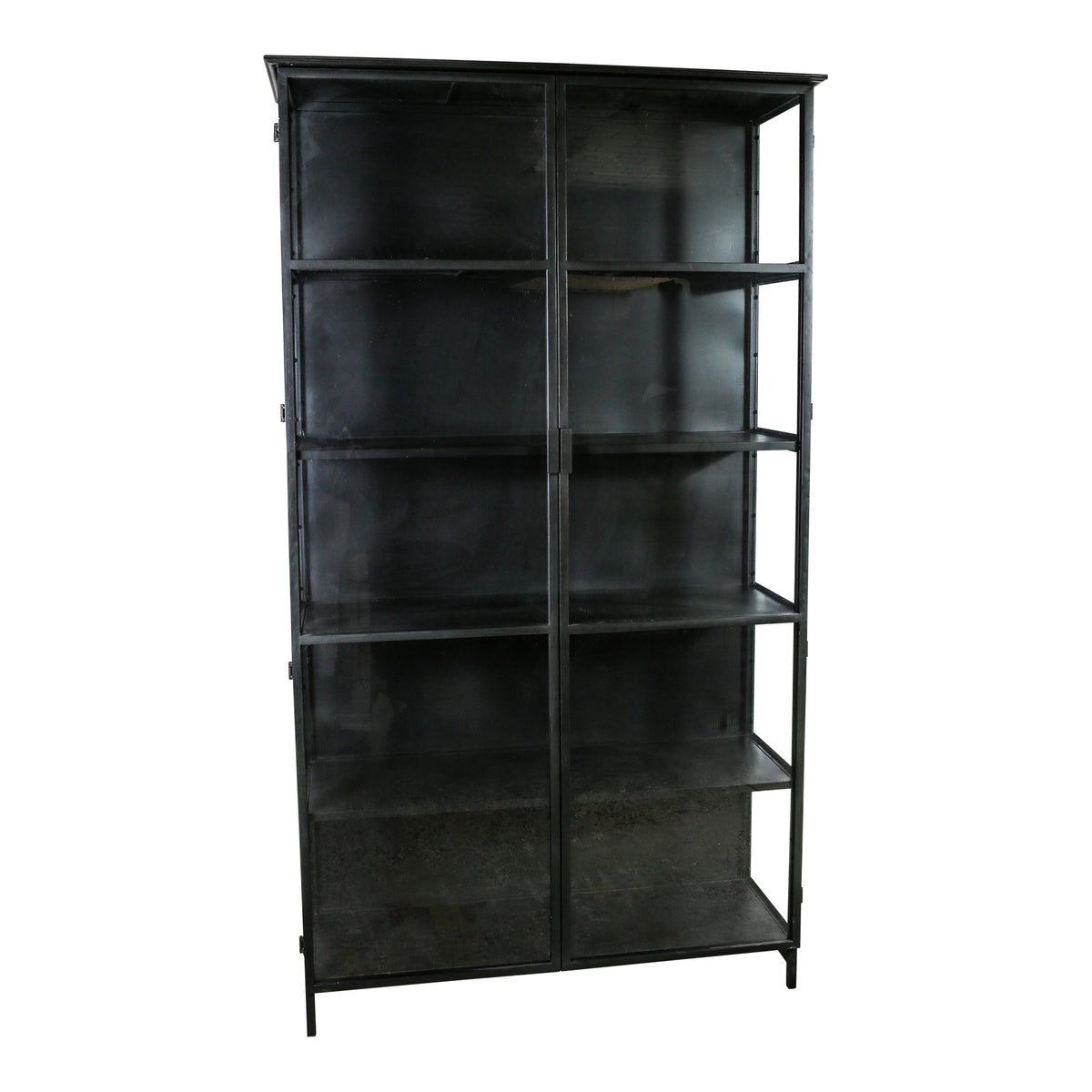 PTMD Elina Vitrinekast | Zwart IJzer & Glas - PTMD - Woonboutique