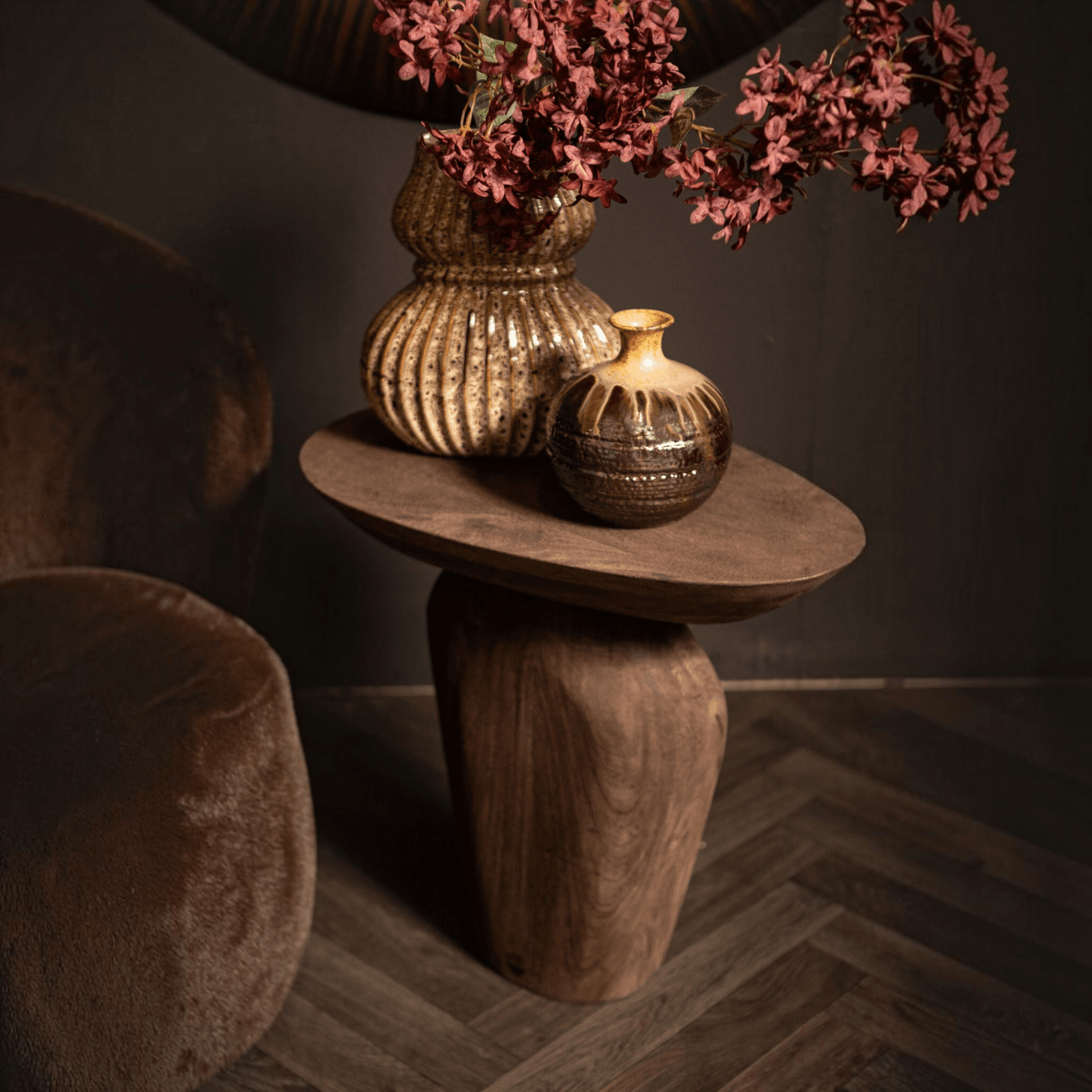 PTMD | Harshad Bijzettafel | Donkerbruin Mangohout Organisch - PTMD - Woonboutique