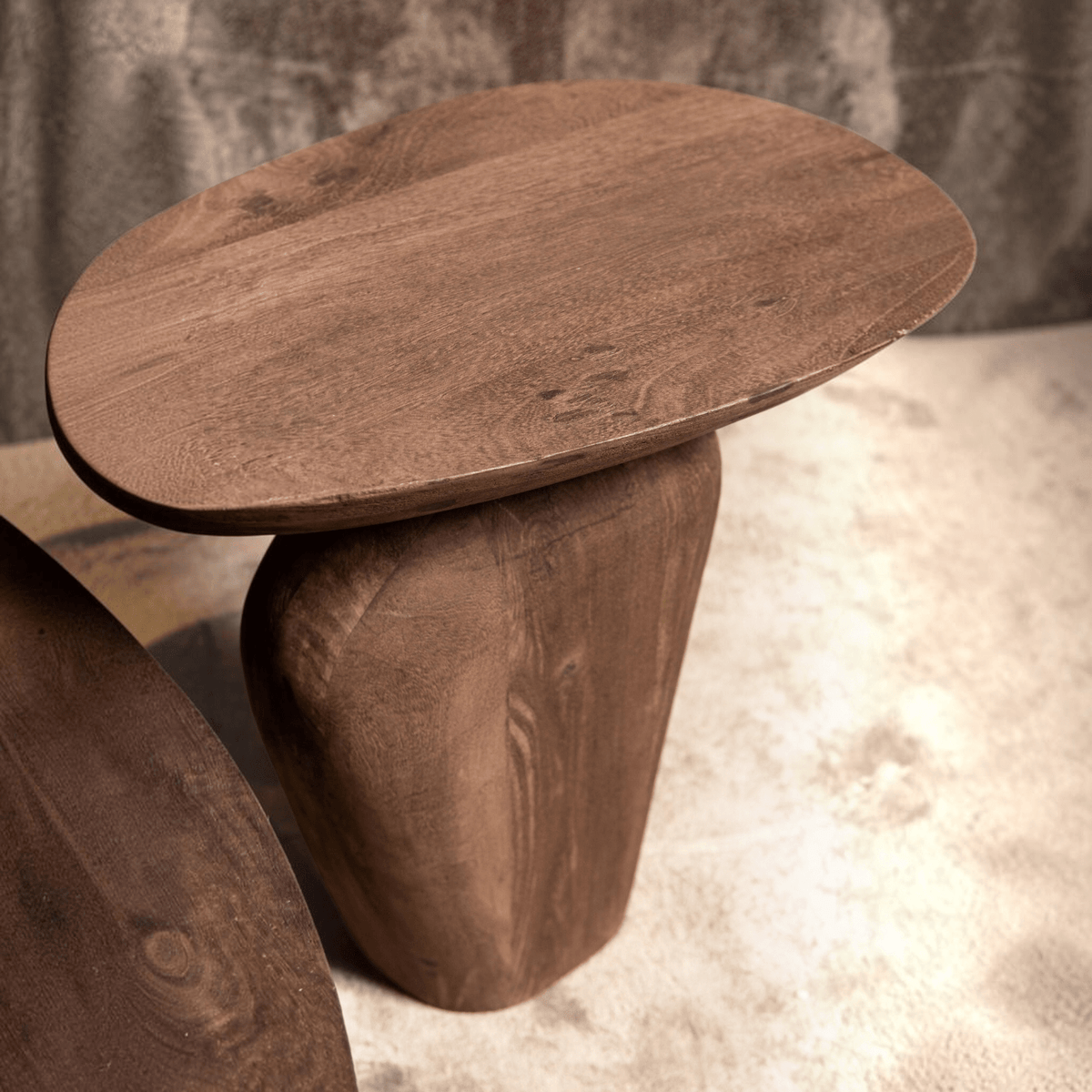 PTMD | Harshad Bijzettafel | Donkerbruin Mangohout Organisch - PTMD - Woonboutique