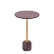 PTMD | Jari Bijzettafel | Donkerbruin Marmer Balvoet Laag - PTMD - Woonboutique