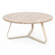 PTMD | Kae Salontafel | Beige Marmer Rond IJzeren Poten L - PTMD - Woonboutique