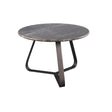 PTMD | Kae Salontafel | Donkerbruin Marmer Rond IJzeren Poten S - PTMD - Woonboutique