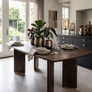 PTMD | Liber Eettafel | Brown Mango / 240x100 cm - PTMD - Woonboutique