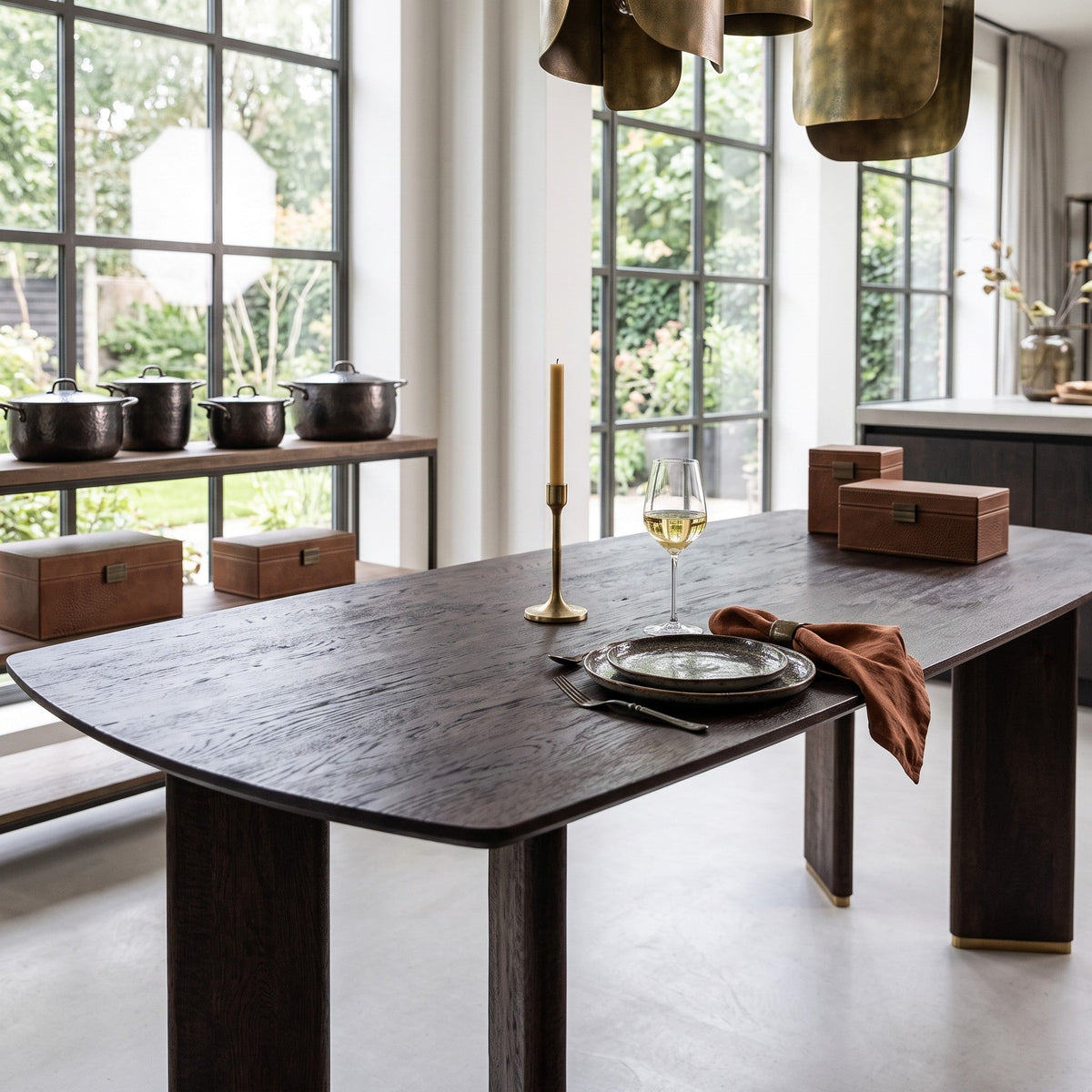 PTMD | Liber Eettafel | Brown Mango / 280x110 cm - PTMD - Woonboutique