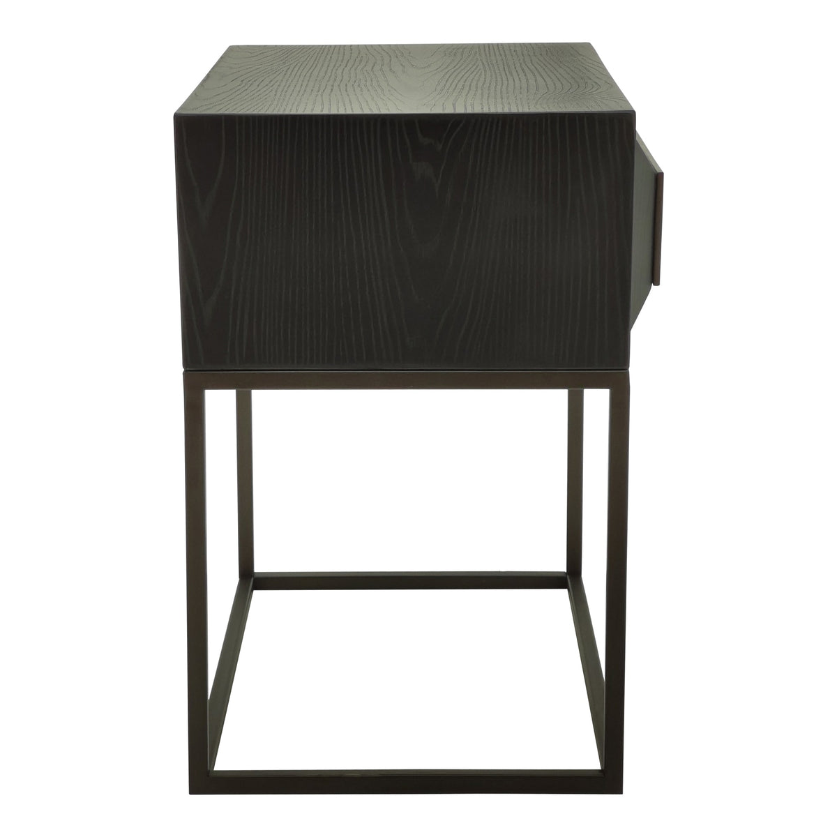 PTMD Lixly Nachtkastje | Zwart Hout & IJzer - PTMD - Woonboutique