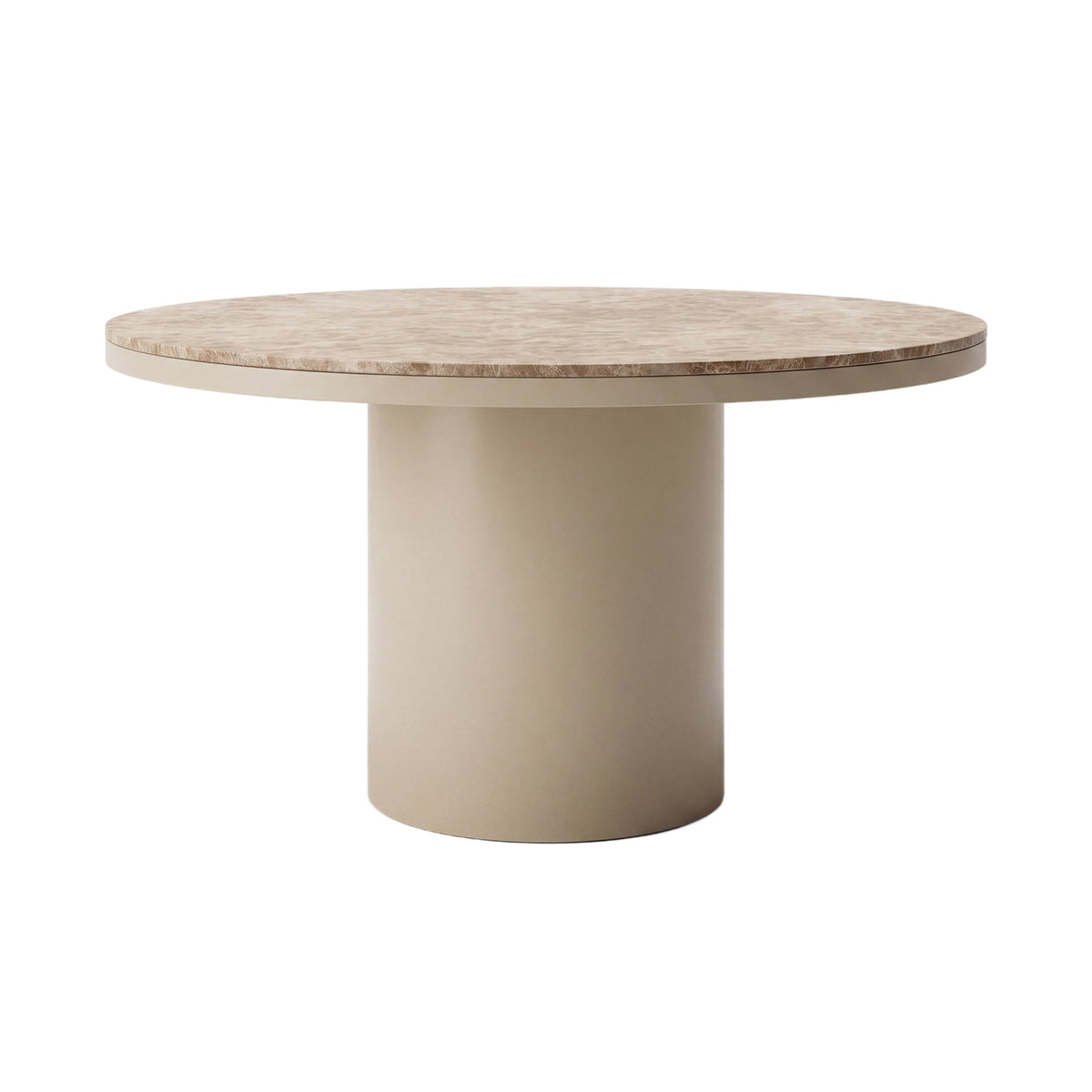 PTMD | Lunaro Eettafel | Donkerbeige Marmer / Ø140 cm - PTMD - Woonboutique