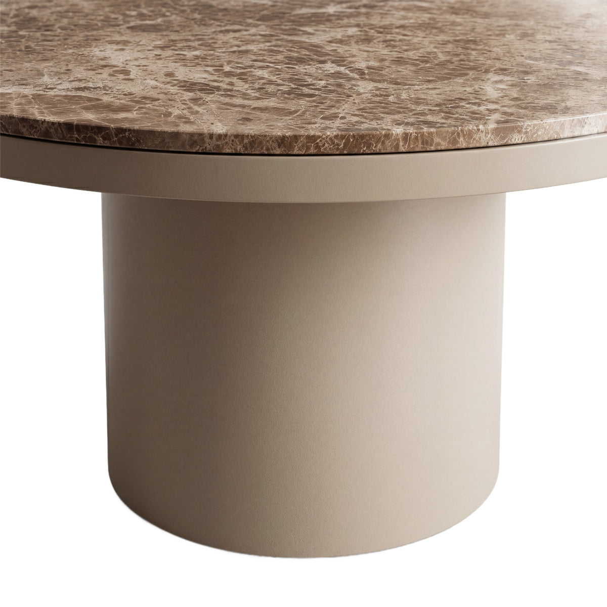 PTMD | Lunaro Eettafel | Donkerbeige Marmer / Ø140 cm - PTMD - Woonboutique