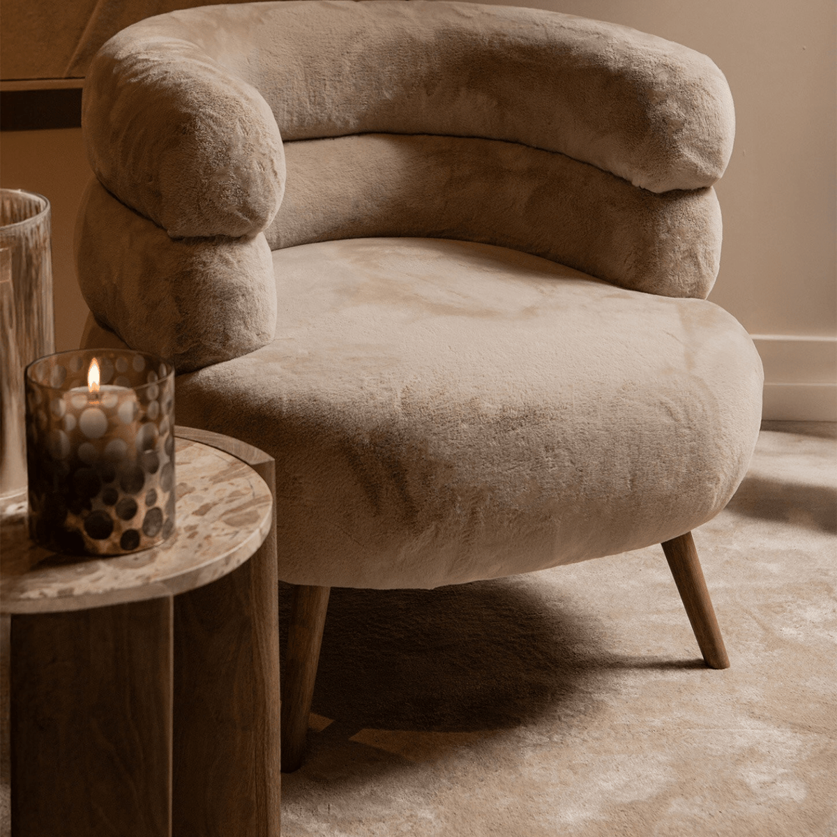 PTMD | Nelly Fauteuil | Beige - PTMD - Woonboutique