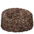 PTMD | Nevo Poef | Brown Suede Leer 100 cm - PTMD - Woonboutique
