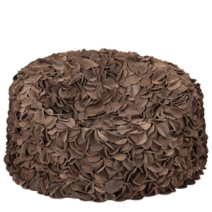PTMD | Nevo Poef | Brown Suede Leer 100 cm - PTMD - Woonboutique
