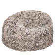 PTMD | Nevo Poef | Cream Suede Leer 100 cm - PTMD - Woonboutique