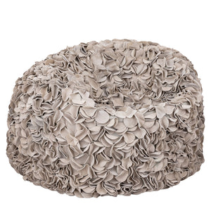 PTMD | Nevo Poef | Cream Suede Leer 100 cm - PTMD - Woonboutique