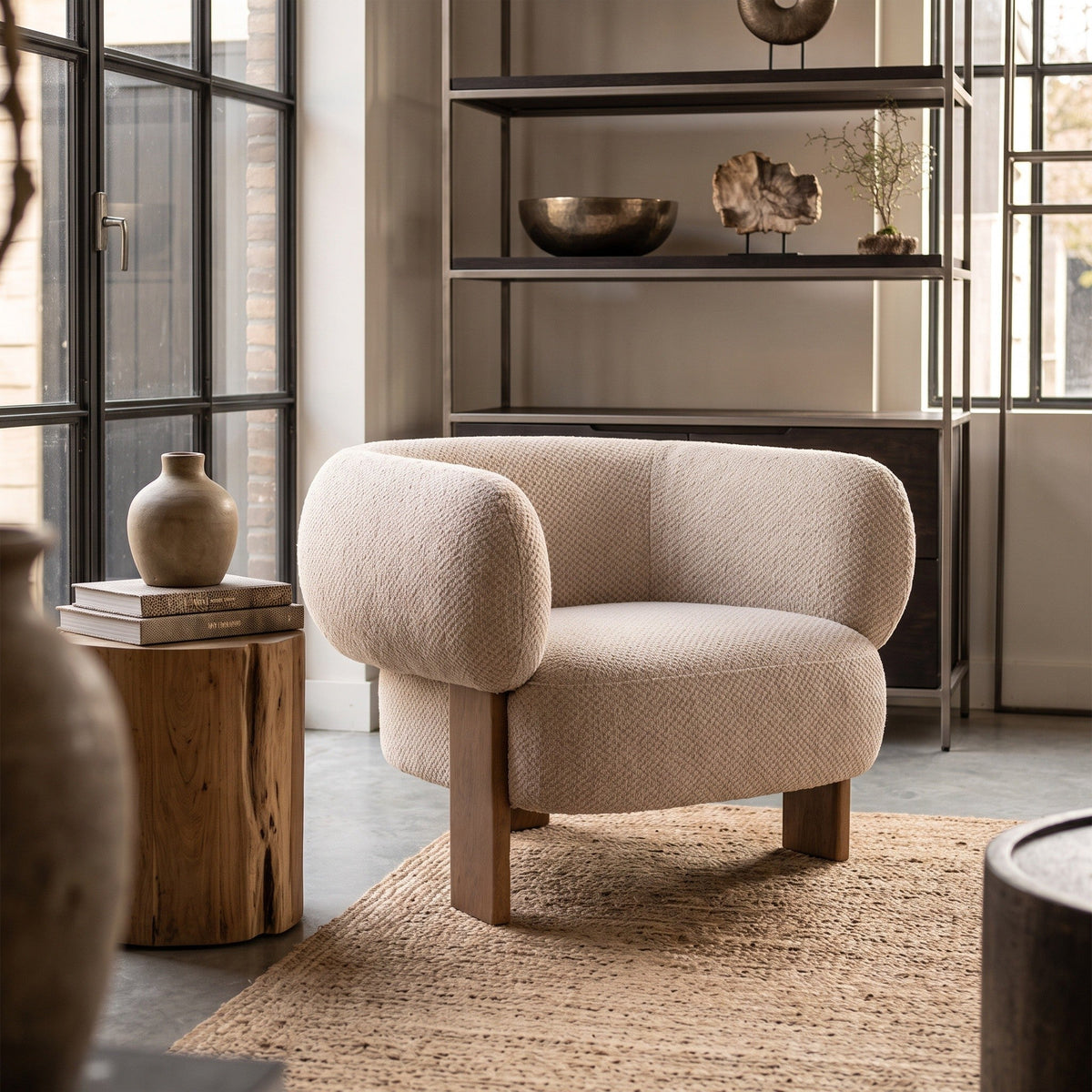 PTMD | Nomy Fauteuil | Cream - PTMD - Woonboutique