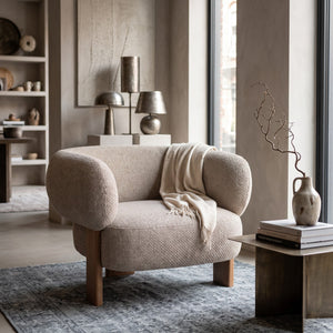 PTMD | Nomy Fauteuil | Taupe - PTMD - Woonboutique
