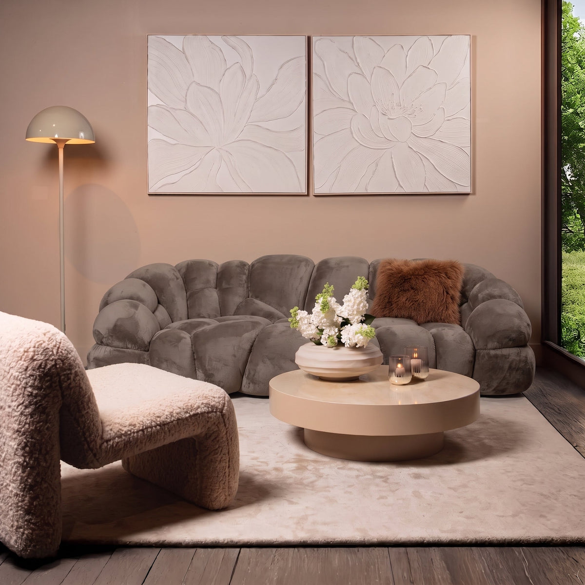 PTMD | Nubibus 3-zits | Taupe - PTMD - Woonboutique