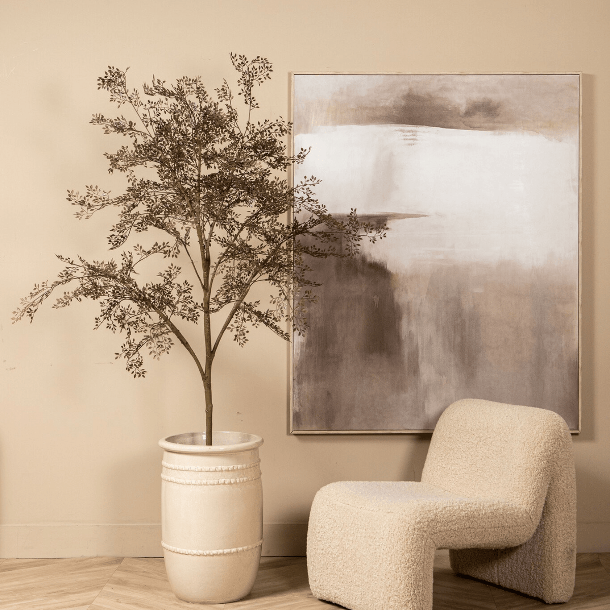 PTMD | Oslo Fauteuil | Teddy Beige - PTMD - Woonboutique