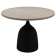 PTMD | Patras Bijzettafel | Beige Marmer met Zwart Stalen Onderstel - PTMD - Woonboutique