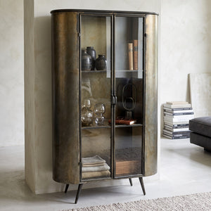 PTMD Spacer Vitrinekast | Messing & Glas - PTMD - Woonboutique