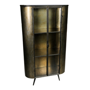 PTMD Spacer Vitrinekast | Messing & Glas - PTMD - Woonboutique