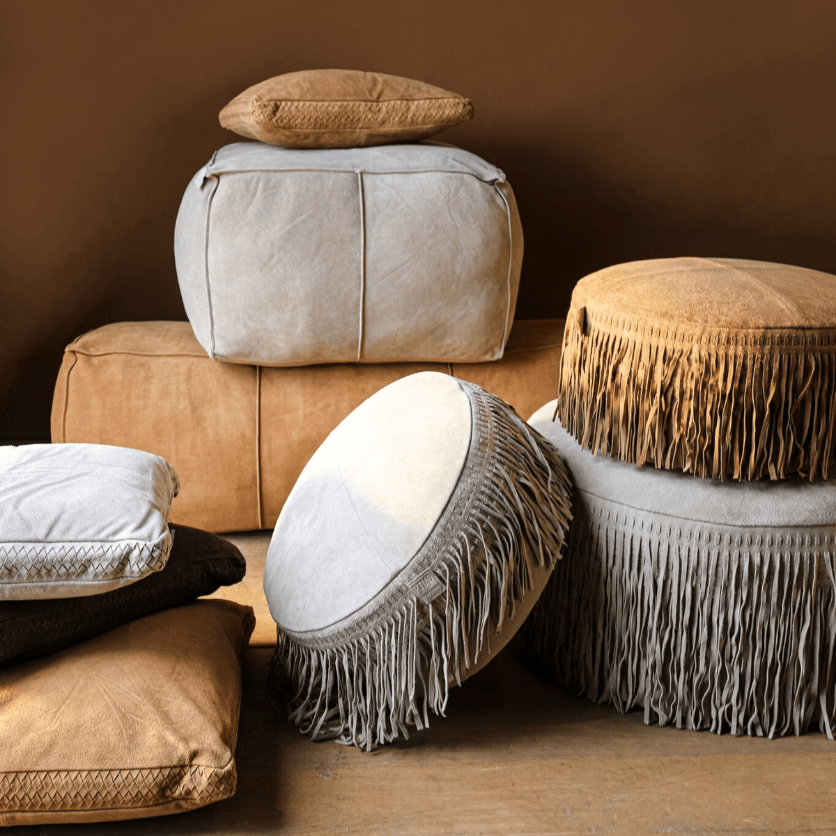 PTMD | Suky Sierkussens Camel S / Set van 2 - PTMD - Woonboutique