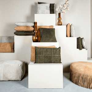 PTMD | Suky Sierkussens Groen M / Set van 2 - PTMD - Woonboutique