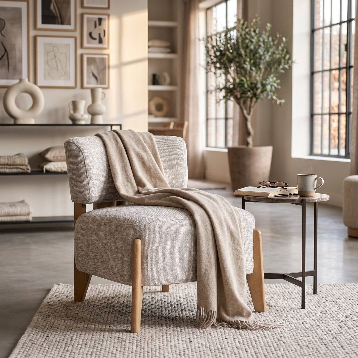 PTMD | Vale Fauteuil | Cream - PTMD - Woonboutique