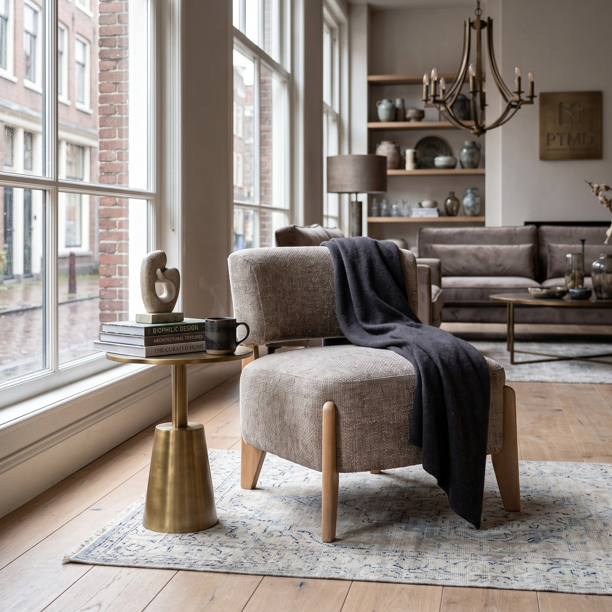 PTMD | Vale Fauteuil | Taupe - PTMD - Woonboutique