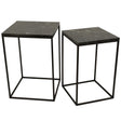 PTMD | Volos Bijzettafel | Bruin Marmer / Set van 2 - PTMD - Woonboutique